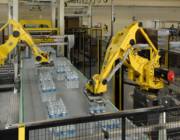 Robotická paletizace lahví